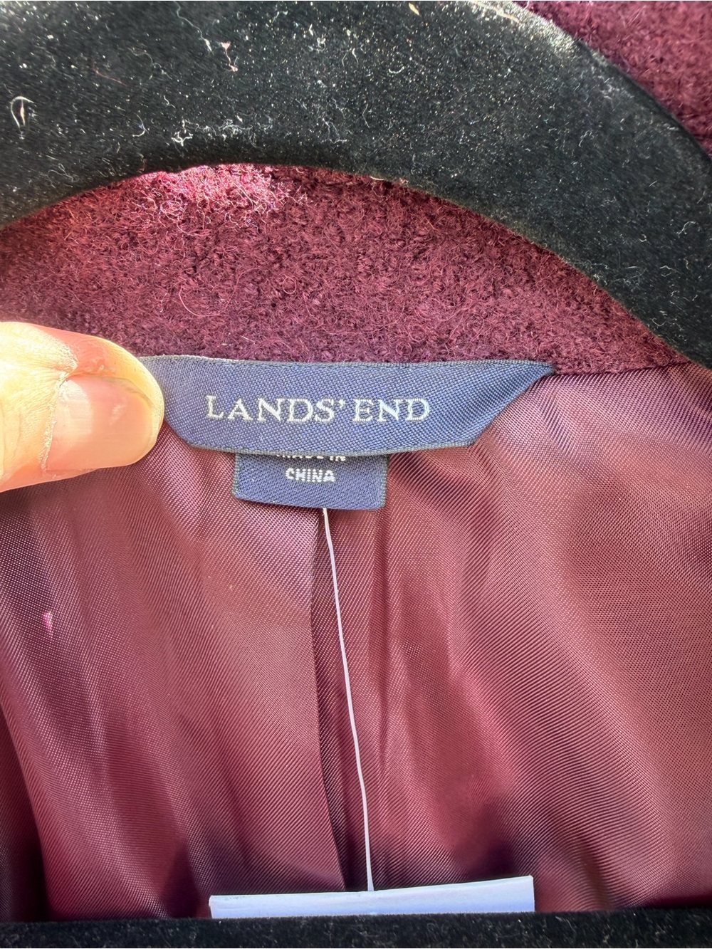 Land’s End Women's Purple Bouclé Button Jacket - Modern Casual Coat - Picture 3 of 7